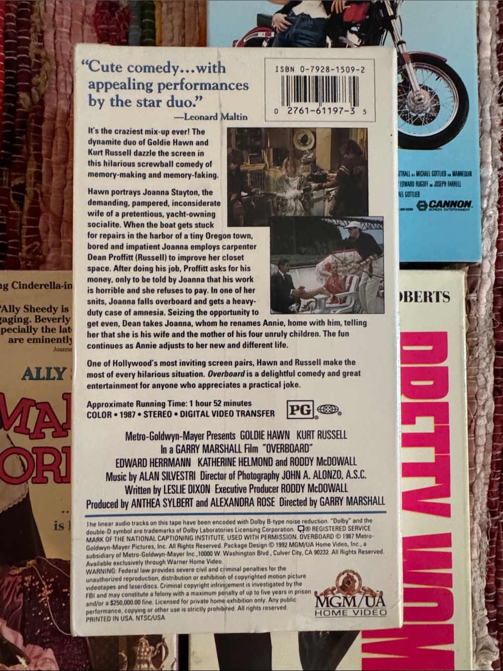 4 VHS 📼 includes unopened original OVERBOARD, Maid to Order, Mannequin, plus - - Picture 6 of 11